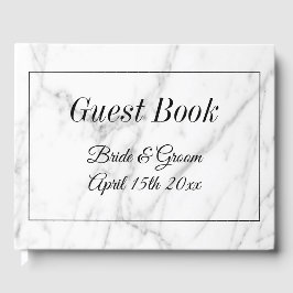 Caro livro de hóspedes do impressão de mármore bra