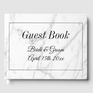 Caro livro de hóspedes do impressão de mármore bra