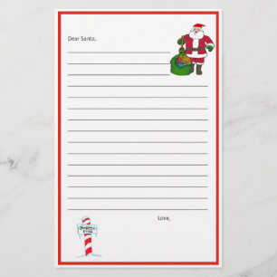 Caro Papai noel Papel de carta! Modelo