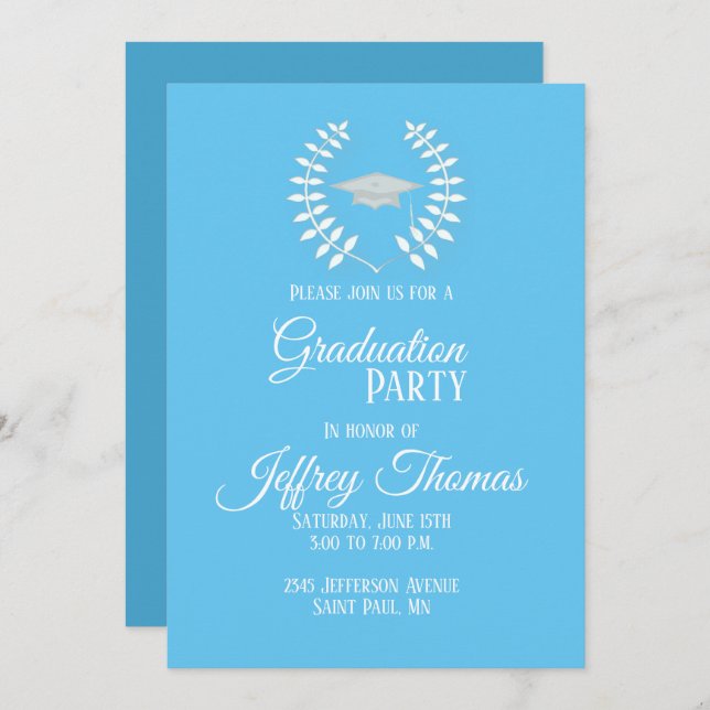 Carolina Boné & Folhas Formando Convite 5" x 7" (Frente/Verso)