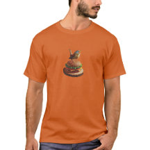 Carolina Wren Diz Camisa Laranja