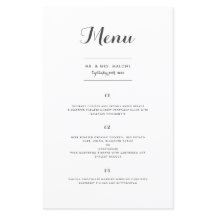 Carolyna Wedding Jante Menu