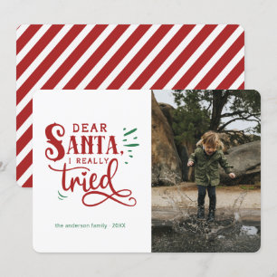 Caros Papais noeis... Cartões de foto de Natal Fer
