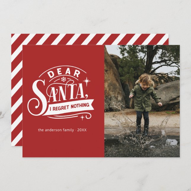 Caros Papais noeis... Cartões de foto de Natal Fer (Frente/Verso)