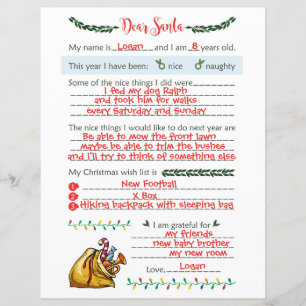 Caros Papais noeis - Papel de carta de Natal