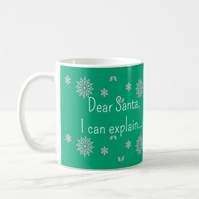Caros Papais noeis, posso explicar caneca - Natal (Esquerda)
