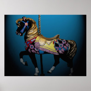 Carousel Horse 32 x 24 Poster