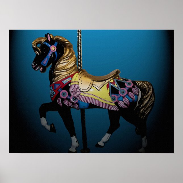 Carousel Horse 32 x 24 Poster (Frente)