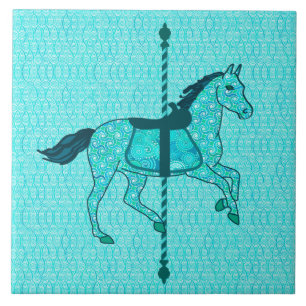 Carousel Horse - Turquesa e Aqua