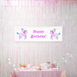 Carousel Pony Banner de aniversário