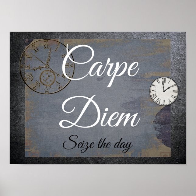 Carpe Diem **Aproveite o dia - impressão de arte (Frente)