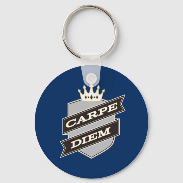 Carpe Diem Button Chaveiro (Frente)
