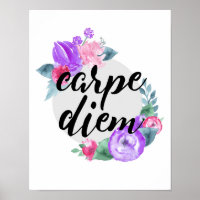 Carpe Diem - Flor - Poster branco