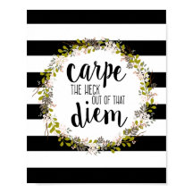 Carpe Diem Funny Inspiration Quote Art Impressão