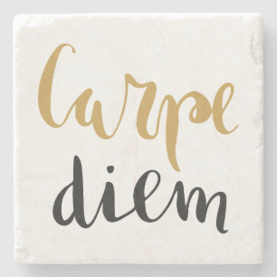 Carpe Diem - porta copos de pedra inspirada