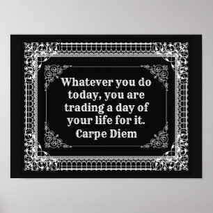 Carpe Diem Poster para enquadramento
