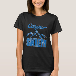 Carpe Skiem Camisa Engraçada De Inverno Snowboard