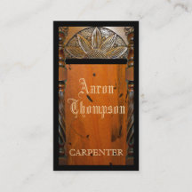Carpinteiro Cartão de visita de madeira