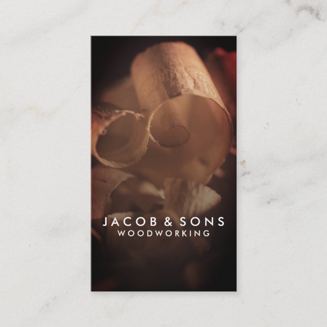 Carpinteiro de madeira Cartão de visita (Frente)