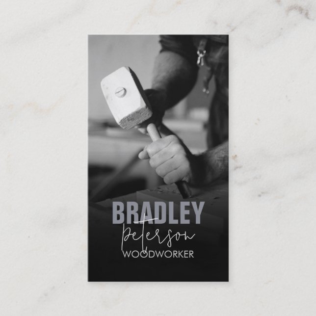 Carpinteiro de madeira Cartão de visita (Frente)