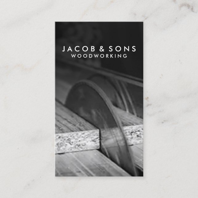 Carpinteiro de madeira Cartão de visita (Frente)