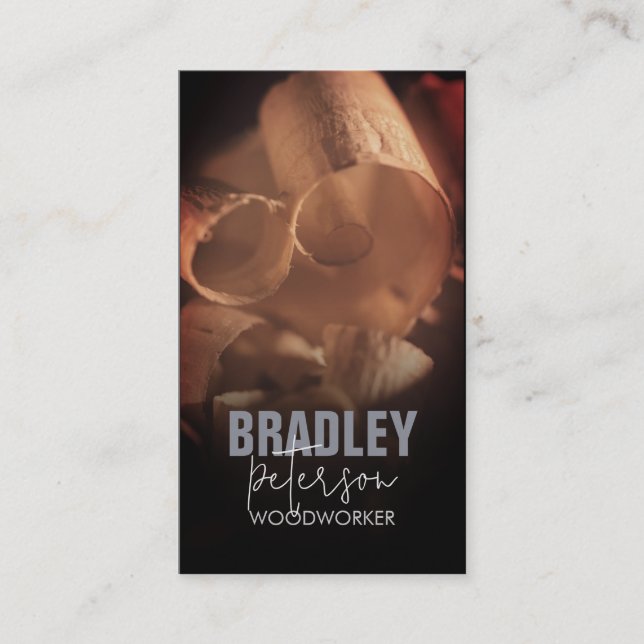 Carpinteiro de madeira Cartão de visita (Frente)
