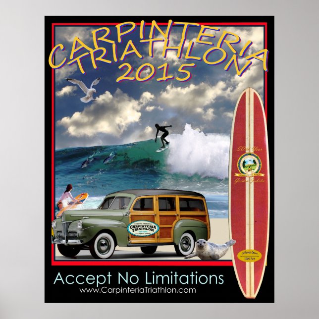Carpinteria Triathlon 2015 Poster (Frente)
