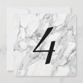 Carrara Marble Table Number Cards Faux Convites