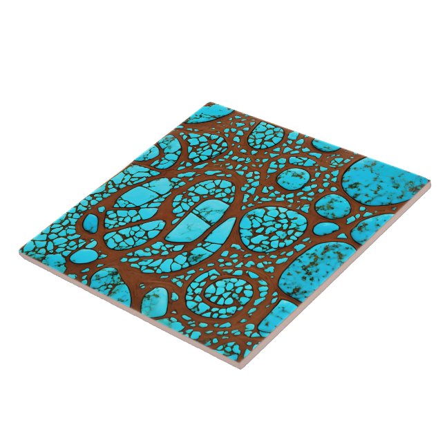 Carreaux avec motifs de turquoise (Lateral)