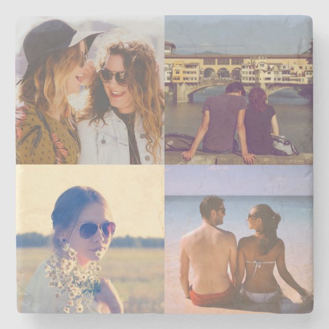 Carregue a porta copos de pedra fotográfica (Frente)