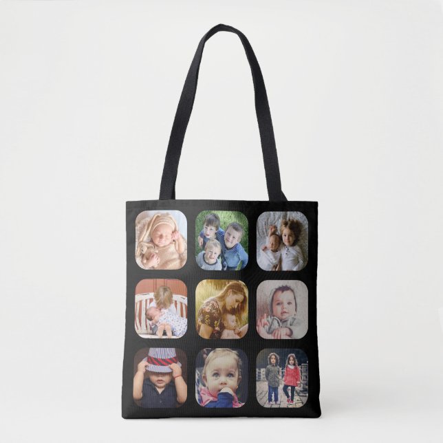 Carregue sua bolsa de tote de foto (Frente)