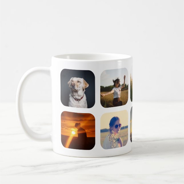 Carregue sua caneca de café fotográfica (Esquerda)
