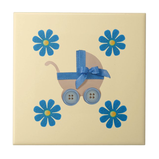 carrinho de bebê primavera púrpura, flores roxas (Frente)