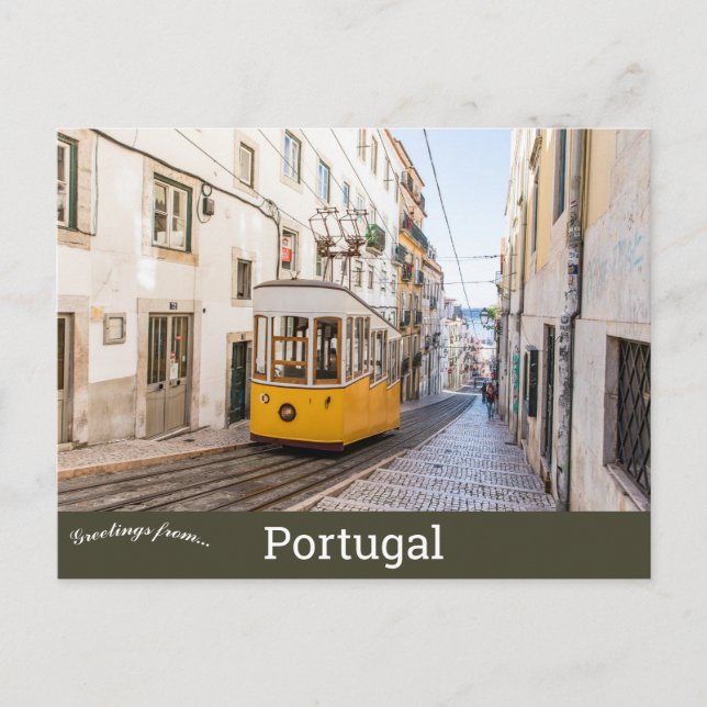 Carrinho de Cabo em Lisboa Portugal Cartão Postal (Frente)