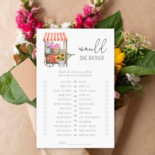 Carrinho de flores - Ela poderia preferencialmente (Criador carregado)