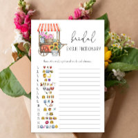 Carrinho de flores - picário emoji de chá de panel