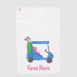 Carrinho de Golfe Azul de Pré-Disquete Personaliza