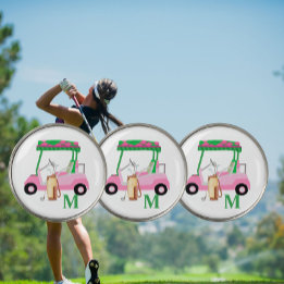 Carrinho de Golfe Encantado Único com Monograma de