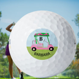 Carrinho de Golfe Encantado Único com Monograma de