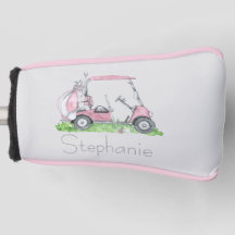 Carrinho de Golfe Rosa Personalizado Encantado
