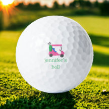 Carrinho de Golfe Rosa Pré-Paposto Personalizado