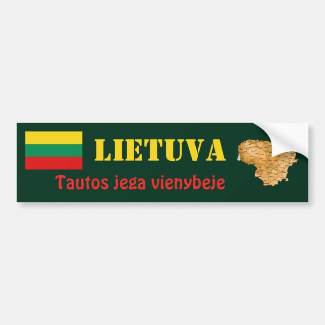 Carro Adesivo para Para-choque com Bandeira e Mapa da Li (Frente)