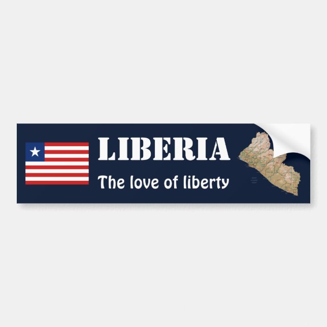 Carro Adesivo para para-choque com bandeira e mapa da Li (Frente)