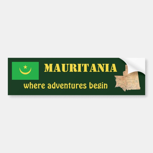 Carro Adesivo para para-choque com Bandeira e Mapa da Ma (Frente)