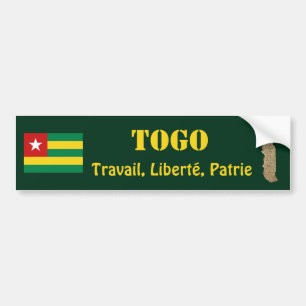 Carro Adesivo para para-choque com Bandeira e Mapa do To