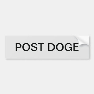 Carro Adesivo para para-choque POST DOGE (prata/preto)