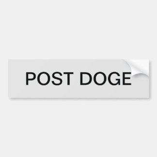 Carro Adesivo para para-choque POST DOGE (prata/preto)