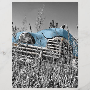 carro azul vintage