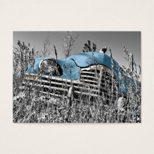 carro azul vintage
