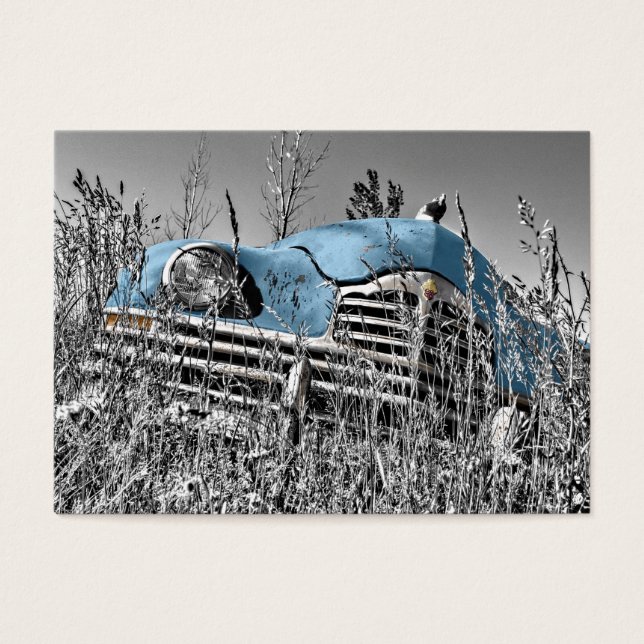 carro azul vintage (Frente)